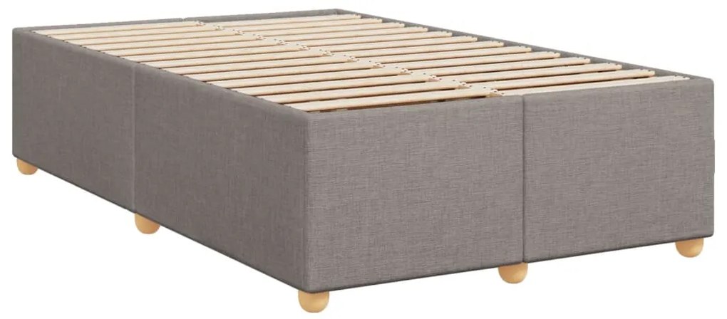Κρεβάτι Boxspring με Στρώμα Taupe 120x190 εκ. Υφασμάτινο - Μπεζ-Γκρι