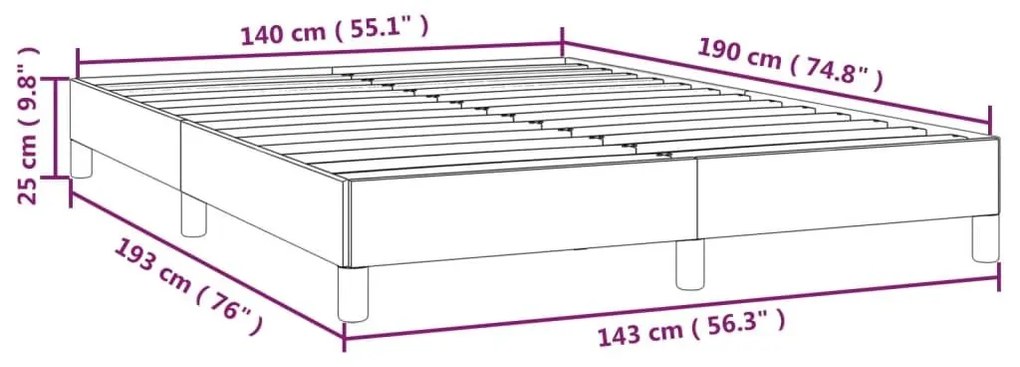 Σκελετός Κρεβατιού Χωρίς Στρώμα Πράσινο 140x190 εκ. Υφασμάτινο - Πράσινο