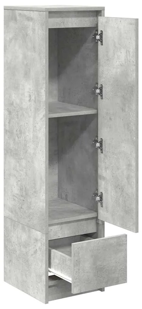 vidaXL Ντουλάπι Γκρι Σκυροδέματος 29,5x34x119,5 εκ. Επεξεργασμένο Ξύλο