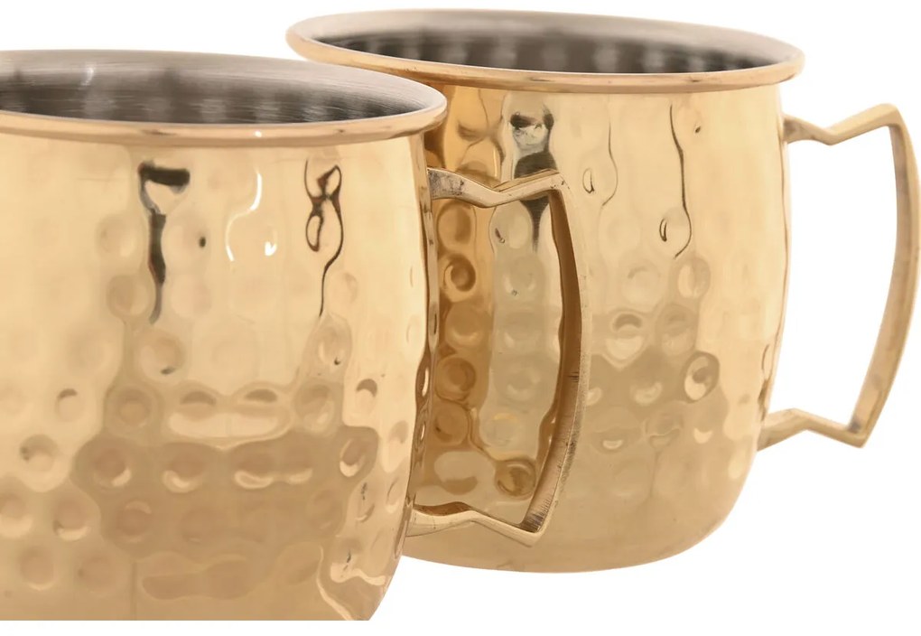 Σετ 2 Κούπες Φλιτζάνια Home ESPRIT Χρυσό Loft 480 ml (x2)