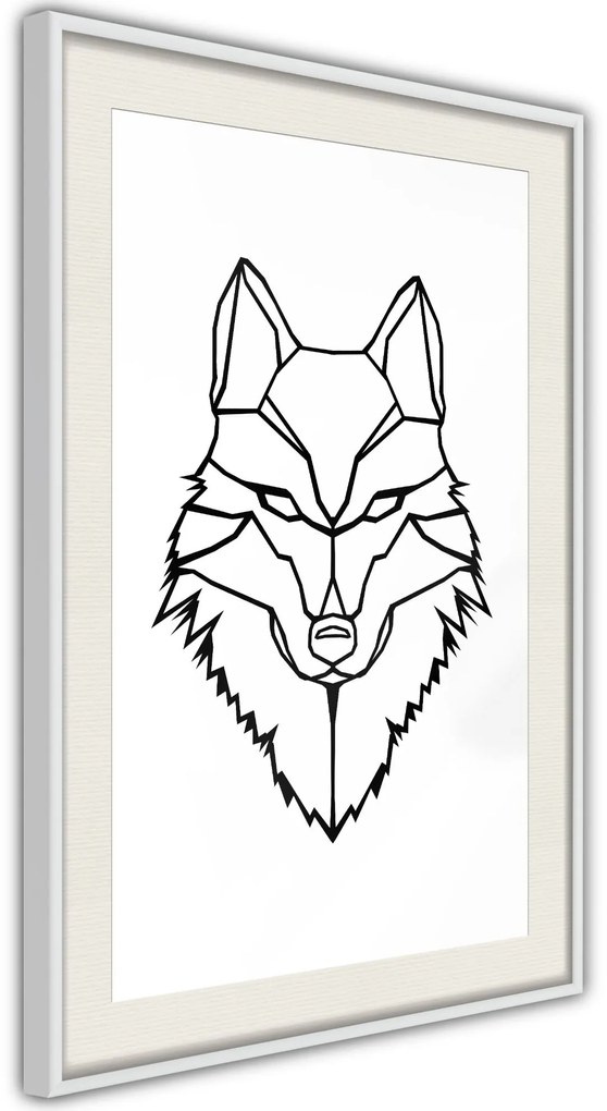 Αφίσα - Wolf Look - 30x45 - Μαύρο - Με πασπαρτού