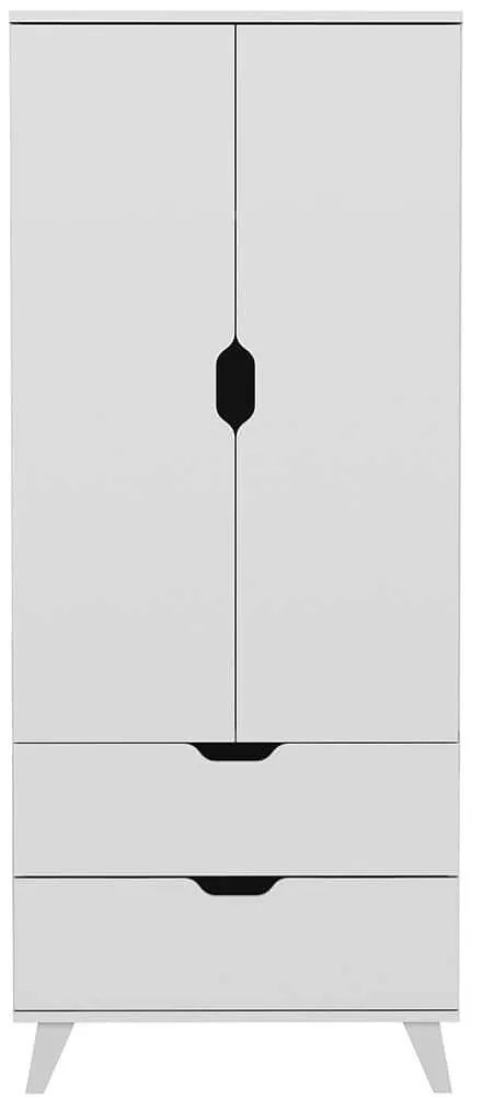 Ντουλάπα Δίφυλλη Valencia 382NRC2202 72x47x176cm White Δίφυλλη