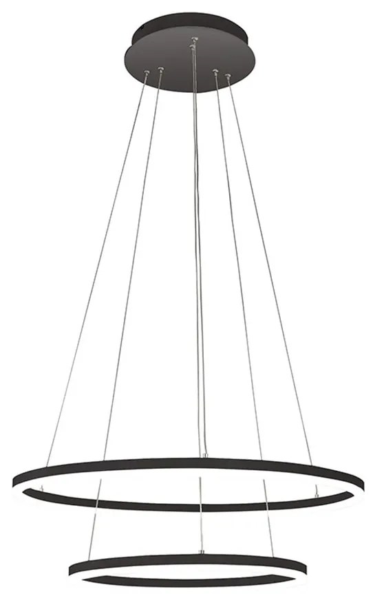 Φωτιστικό Κρεμαστό Fabas Luce Giotto 3508-48-101 Μαύρο