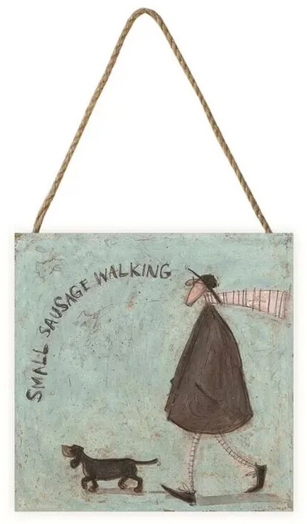 Ξύλινη τέχνη Sam Toft - Small Sausage Walking