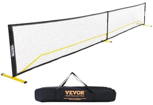 VEVOR Portable Pickleball Net System, 22FT Regulation Size Net, Weather Resistant Steady Metal Frame &amp; Strong PE Net, Outdoor Game Sports Net with Carrying Bag, Easy Setup, Play in Backyard Driveway