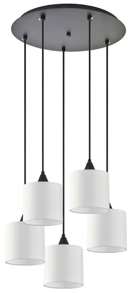 Φωτιστικό Οροφής Κρεμαστό Adept 77-9027 40x300cm 4xE27 60W White Homelighting Metal, Fabric