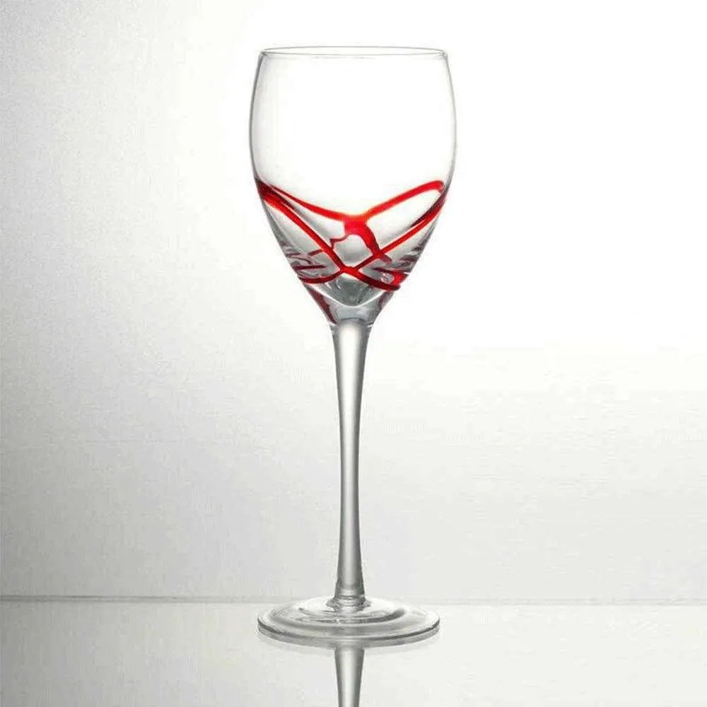 Ποτήρι Νερού Κολωνάτο X-treme 52.987.53 365ml Red Cryspo Trio Glass