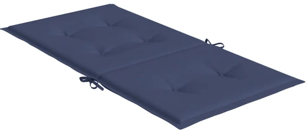 vidaXL Μαξιλάρια Καρέκλας Χαμηλή Πλάτη 4 τεμ. Ναυτικό Μπλε Υφασμάτινο