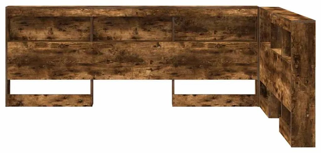 vidaXL Κεφαλάρι Αποθήκης Καπνιστό Δρύς 150 cm Επεξεργασμένο ξύλο