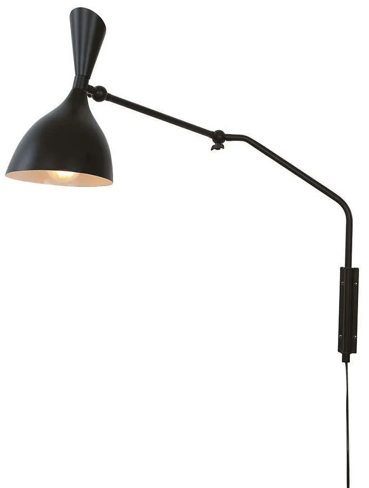 Φωτιστικό Τοίχου - Απλίκα Morgan I-MORGAN-AP-NER 1xE27 75x53cm Black Luce Ambiente Design Μέταλλο