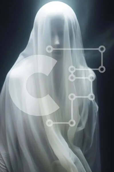 Intra Συλλεκτικό Ξύλινο Παζλ Plywood  4mm - Ghostly Figure σε λευκό με καπνό Σε Ξύλινο Κουτί - Διαστάσεις Puzzle: 10x10 cm – 25 κομμάτια
