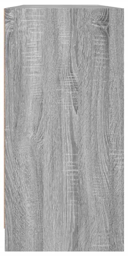 vidaXL Βιβλιοθήκη με Πόρτες Γκρι Sonoma 204x37x75 εκ. Επεξ. Ξύλο