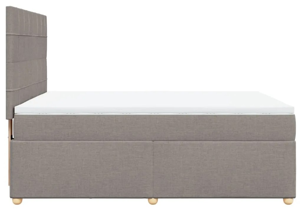 ΚΡΕΒΑΤΙ BOXSPRING ΜΕ ΣΤΡΩΜΑ TAUPE 160X200 ΕΚ. ΥΦΑΣΜΑΤΙΝΟ 3293635