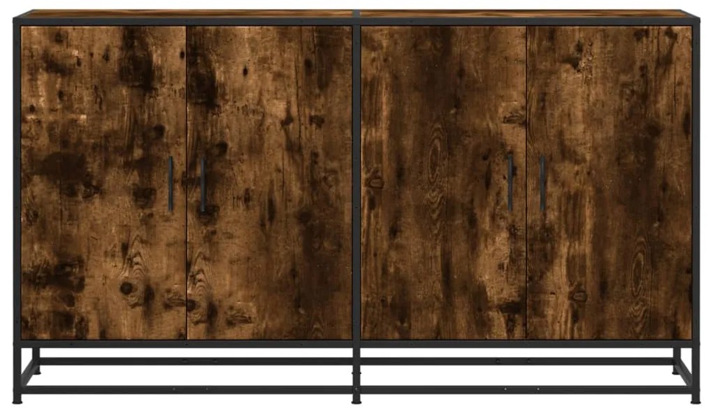 vidaXL Sideboard Καπνιστή δρυς 134x35x76 cm Ξύλινη κατασκευή