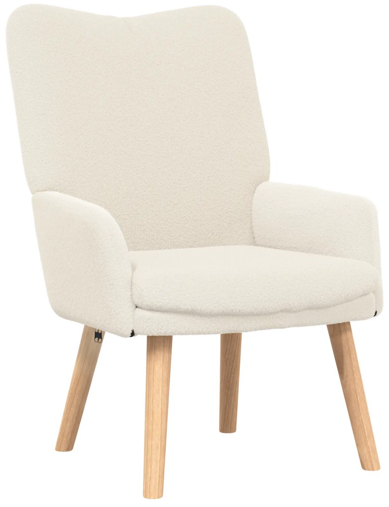 vidaXL Χαλαρωτική Πολυθρόνα Κρεμ 63 x 67 x 94 εκ. ύφασμα