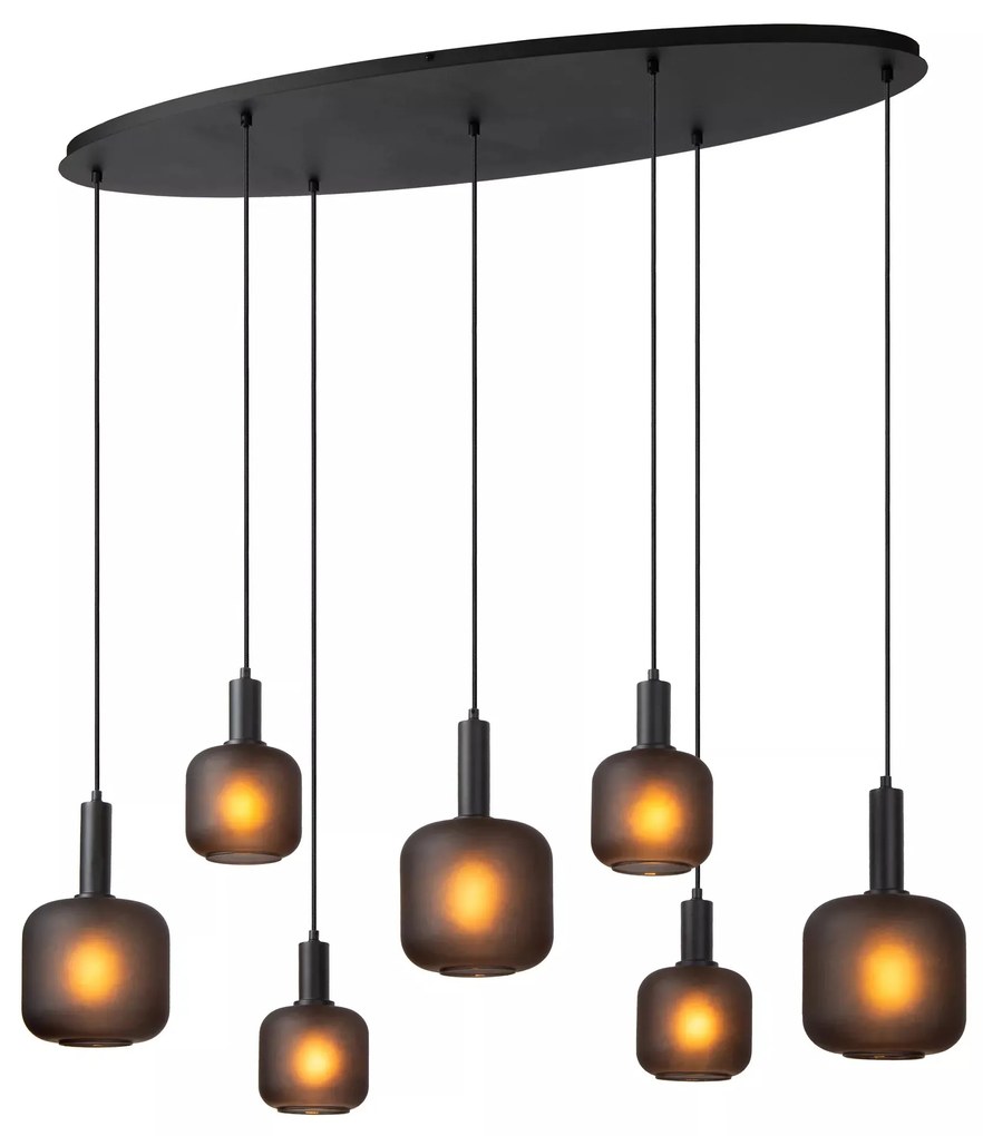 Φωτιστικό Κρεμαστό Lucide 45405-07-30 ELOISE Μαύρο Ματ (Black Mat)|Ανθρακί (Anthracite)