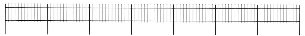 vidaXL Κάγκελα Περίφραξης με Λόγχες Μαύρα 11,9 x 0,8 μ. από Χάλυβα