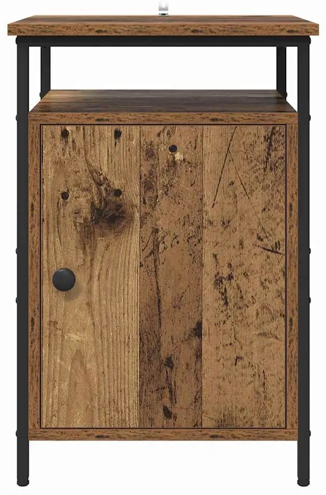 vidaXL Κομοδίνο 2 pcs Παλιό ξύλο 40 x 42 x 60 εκ. Επεξεργασμένο ξύλο