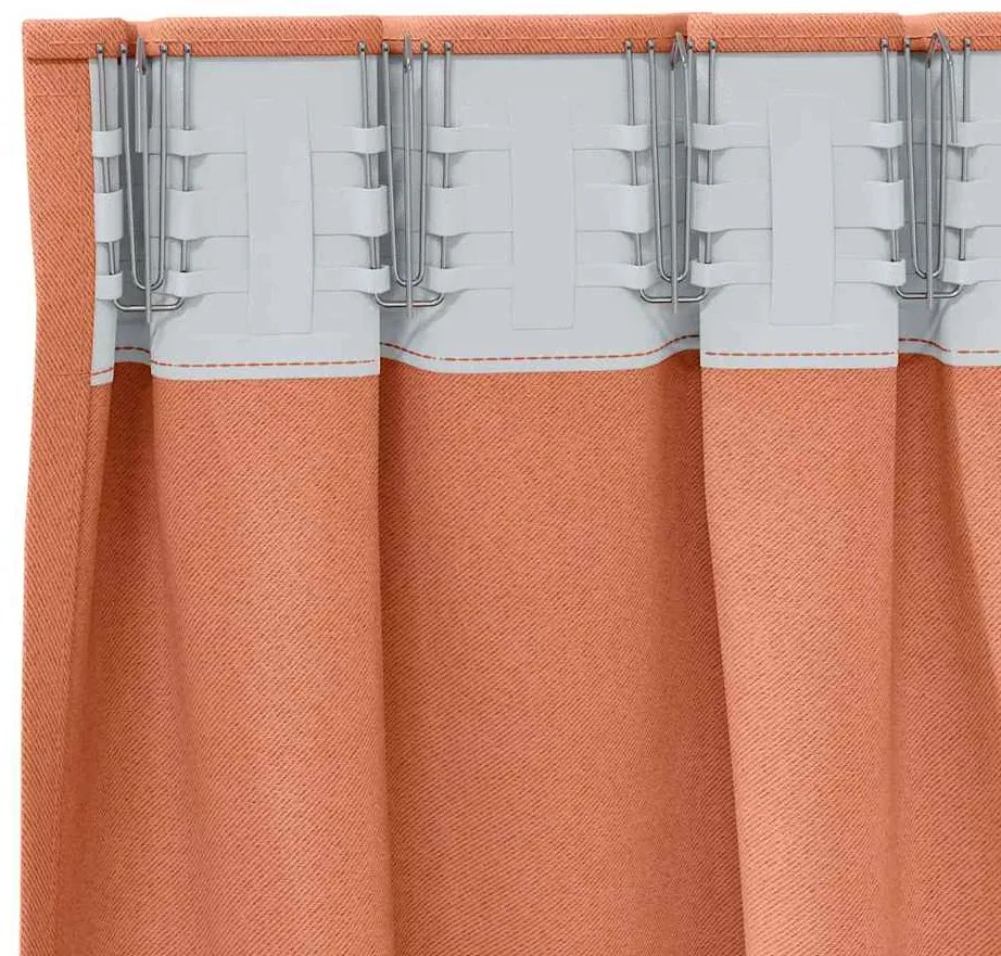 vidaXL Κουρτίνες με κουρτίνες 2 pcs Τερακότα 225x140εκ. Πολυεστέρας