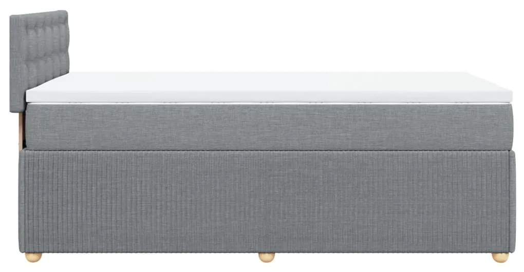 ΚΡΕΒΑΤΙ BOXSPRING ΜΕ ΣΤΡΩΜΑ ΑΝΟΙΧΤΟ ΓΚΡΙ 90X200 ΕΚ. ΥΦΑΣΜΑΤΙΝΟ 3287353