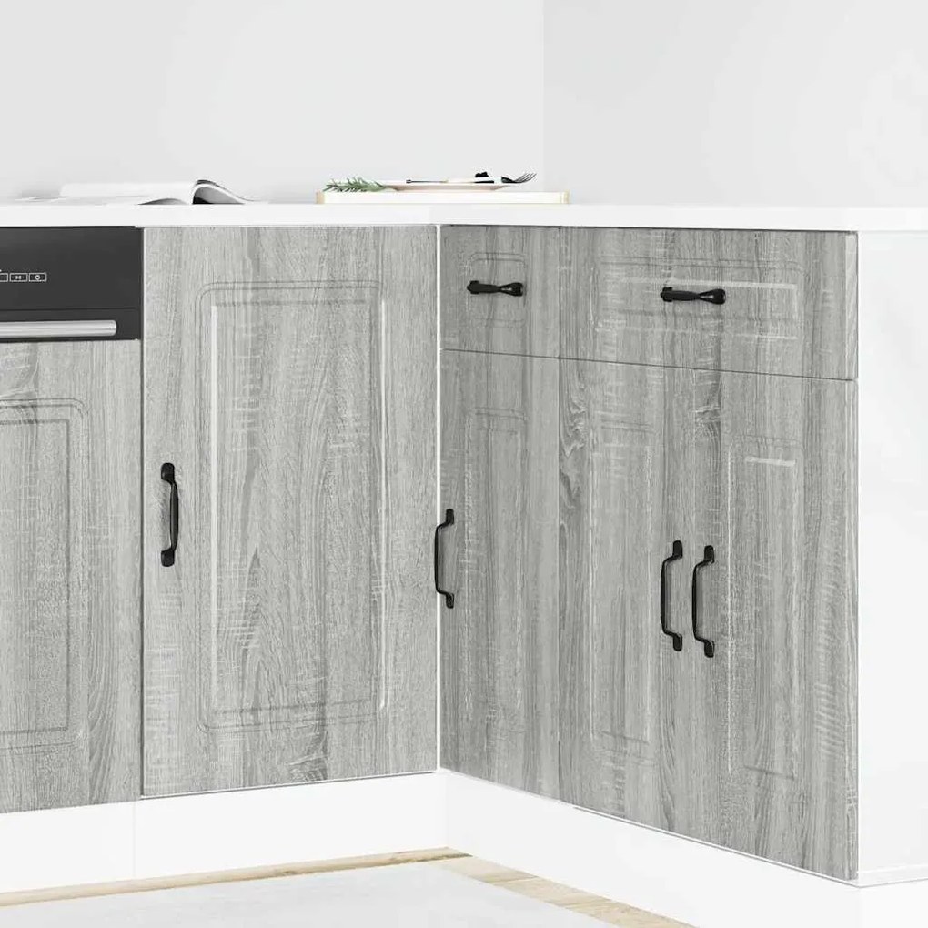 vidaXL ντουλάπι βάσης κουζίνας Kalmar Γκρι sonoma Επεξεργασμένο Ξύλο