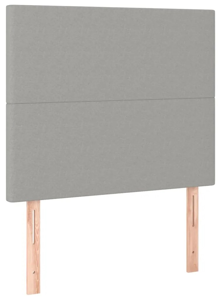 vidaXL Κεφαλάρι Ανοιχτό Γκρι 90x5x118/128 εκ. Ύφασμα