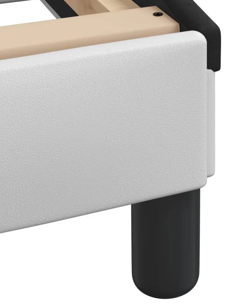 vidaXL Κρεβάτι με Στρώμα Dover Μαύρο/Λευκό 140x200 εκ. από Συνθετικό Δέρμα