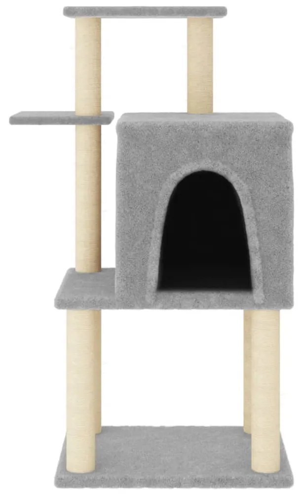 vidaXL Γατόδεντρο Aνοιχτό Γκρι 97 εκ. με Στύλους Ξυσίματος από Σιζάλ