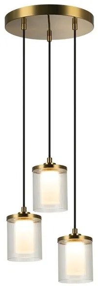 Κρεμαστό Φωτιστικό Οροφής LED 20W IP20 3000K Χρυσό 23021 Zambelis-23021-Χρυσό 23021