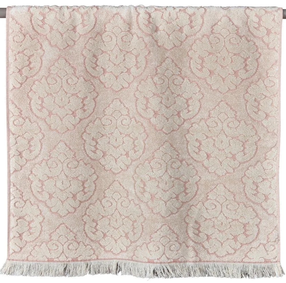 Πετσέτα Mallory 14 Dusty Pink-Ecru Kentia Χεριών 30x50cm 100% Βαμβάκι