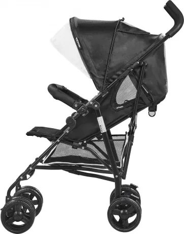 VEVOR Lightweight Stroller Compact Easy Fold Adjustable Backrest Black/White