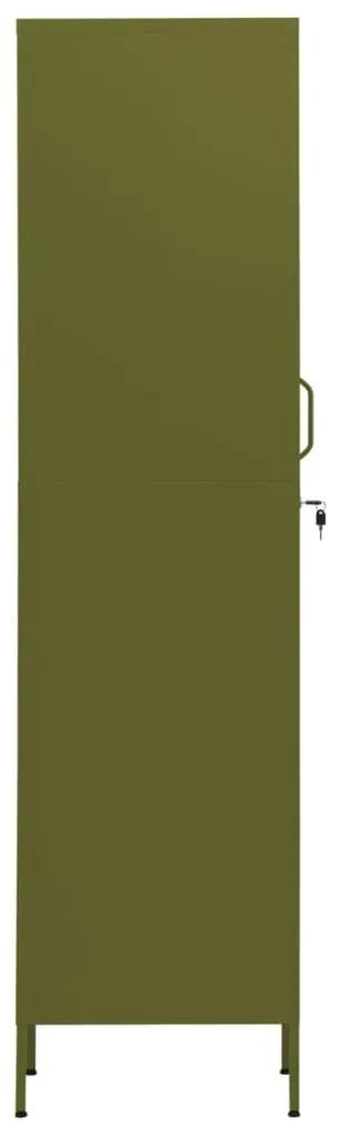 vidaXL Φοριαμός Πράσινο Λαδί 35 x 46 x 180 εκ. από Ατσάλι