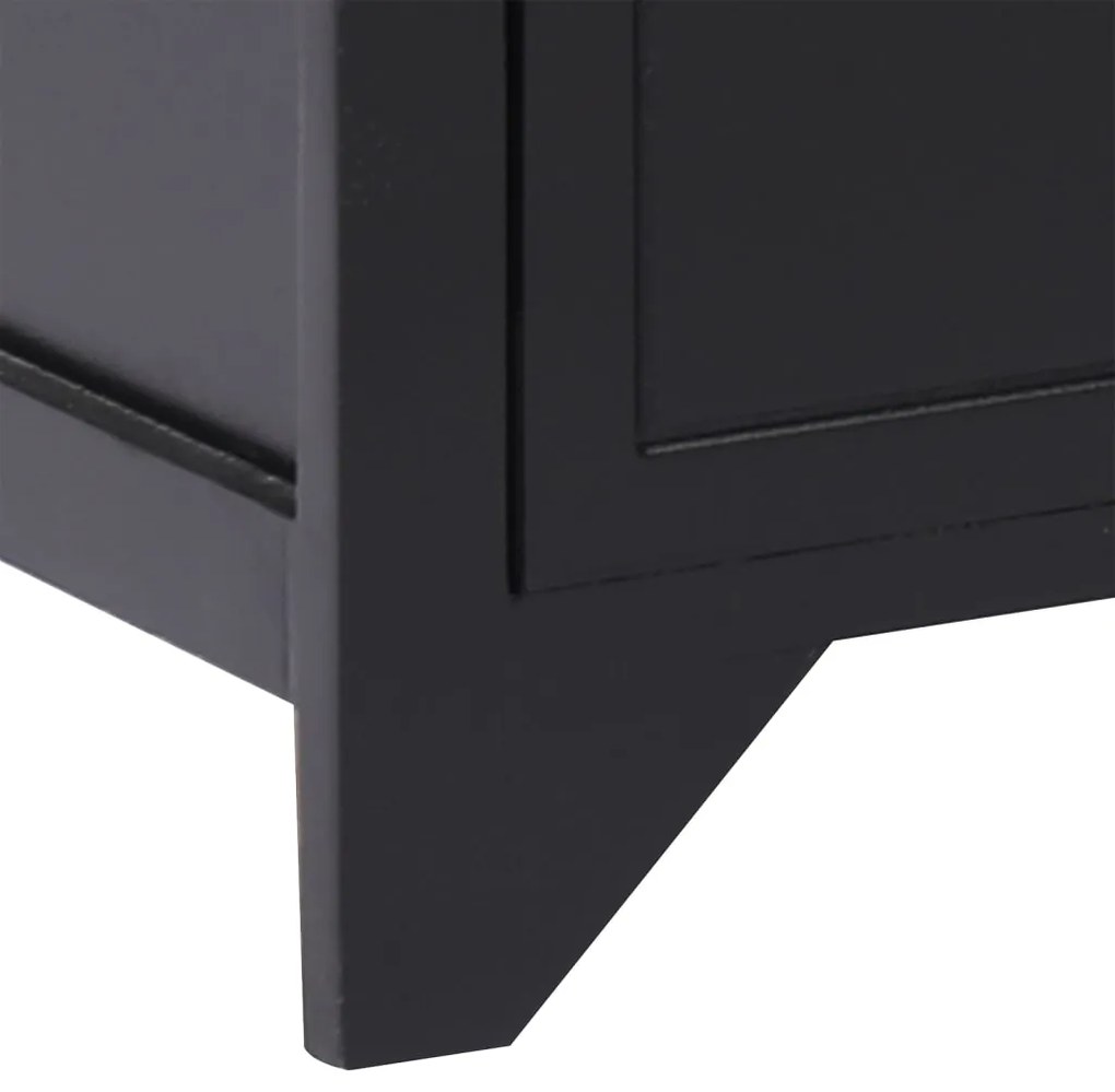 vidaXL Έπιπλο Τηλεόρασης Μαύρο 108x30x40 εκ. από Μασίφ Ξύλο Παυλώνιας