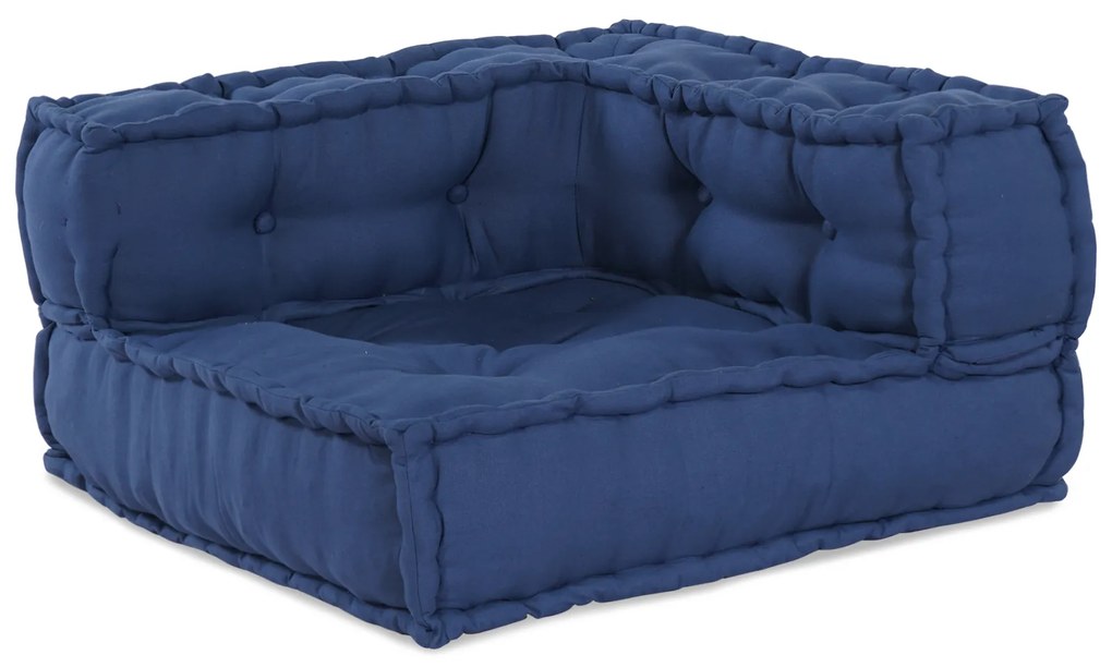 vidaXL Μοντέρνος Πούφ Indigo 70x70x54 Ύφασμα