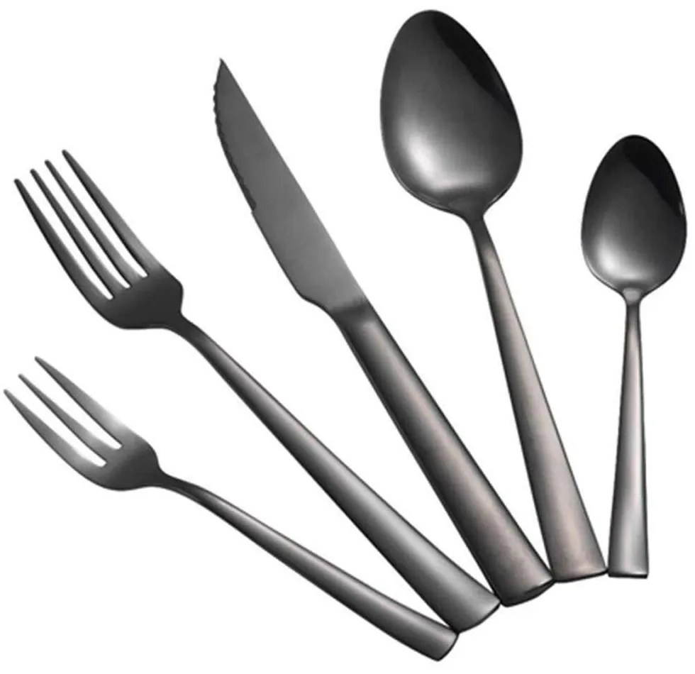 Μαχαιροπίρουνα Porto (Σετ 24Τμχ) 03349 Black Dinox 24 τμχ Stainless Steel