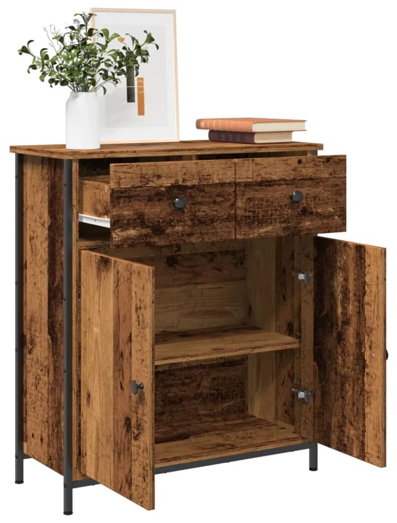 Ντουλάπι Όψη Παλαιού Ξύλου 70x30x80 εκ. από Επεξεργασμένο Ξύλο