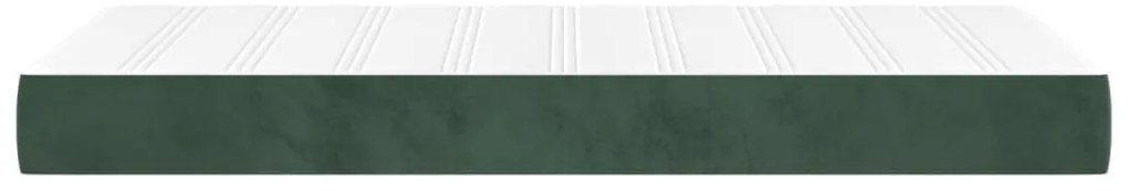vidaXL Στρώμα με Pocket Springs Σκούρο Πράσινο100x200x20 εκ. Βελούδινο