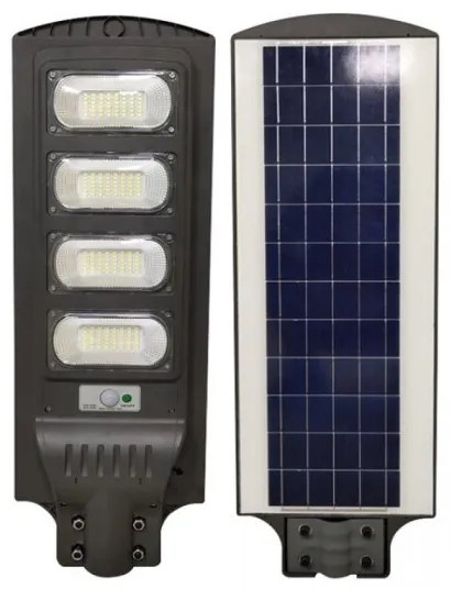 Ηλιακό Φωτιστικό Δρόμου LED 120W Μαύρο ΙΡ65 Ανιχνευτής Κίνησης Τηλεχειριστήριο 22246 Interlight-22246-Μαύρο 22246