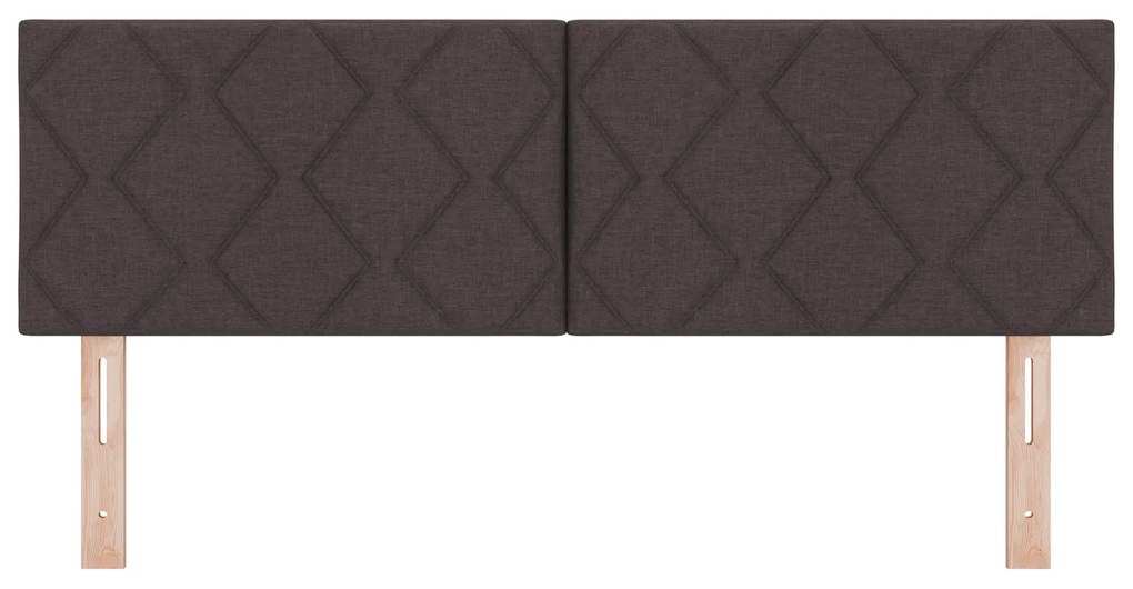 vidaXL Υφασμάτινο Κεφαλάρι Geometric Σκούρο Καφέ 160 cm ύφασμα