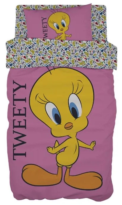 ΣΕΤ ΠΑΠΛΩΜΑΤΟΘΗΚΗ TWEETY DES.2 WARNER BROS 165X250CM ΜΟΝΗ (165X250CM)