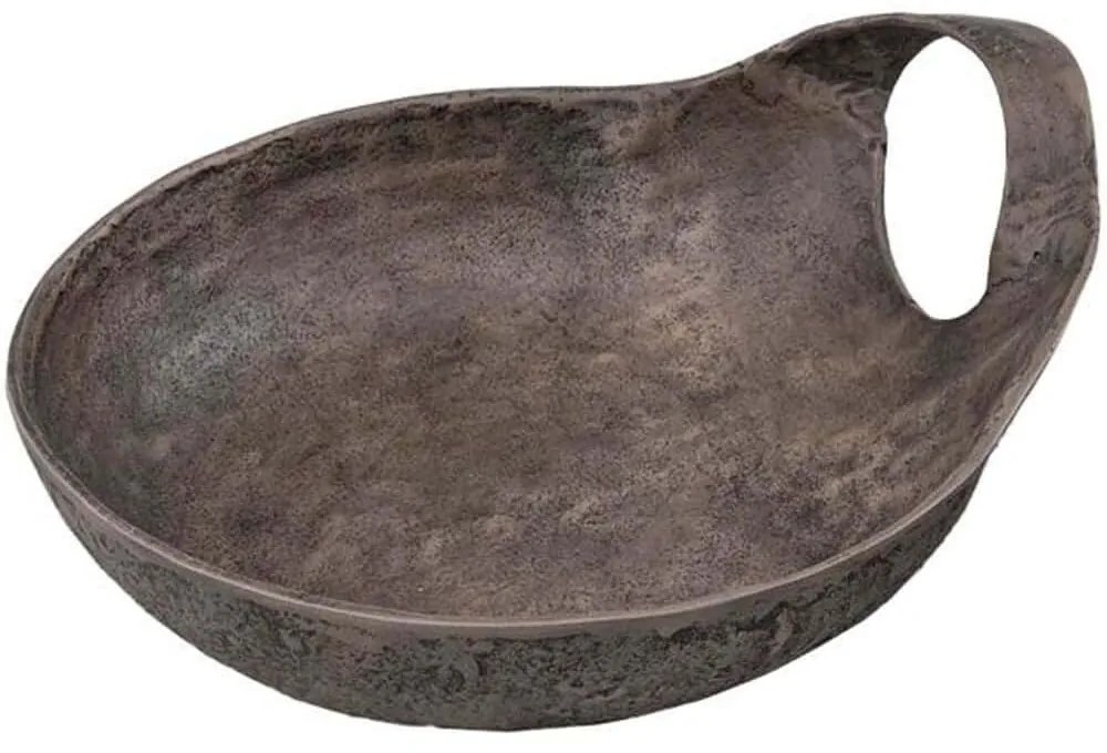 Διακοσμητικό Μπωλ Serve Loop 034402 41x34x12cm Antique Grey Αλουμίνιο