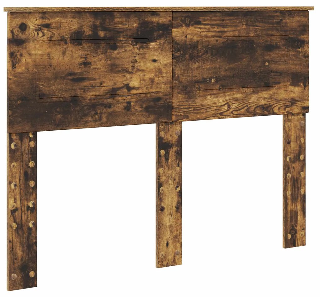 vidaXL Σκελετός Κρεβατιού Καπνιστό Δρύς 120 x 190 cm Μηχανήματος Ξύλο