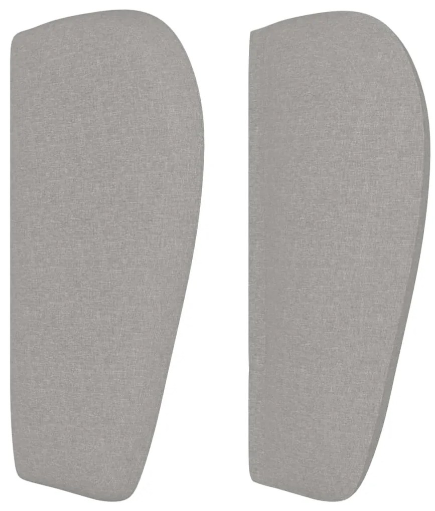 vidaXL Κεφαλάρι με Πτερύγια Ανοιχτό Γκρι 93x23x78/88 εκ. Υφασμάτινο