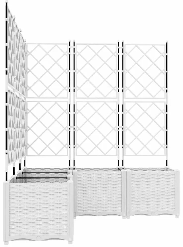 vidaXL Κηποτινάκι με Τρέλα 5 pcs Λευκό 120 x 120 x 143 εκ. PP