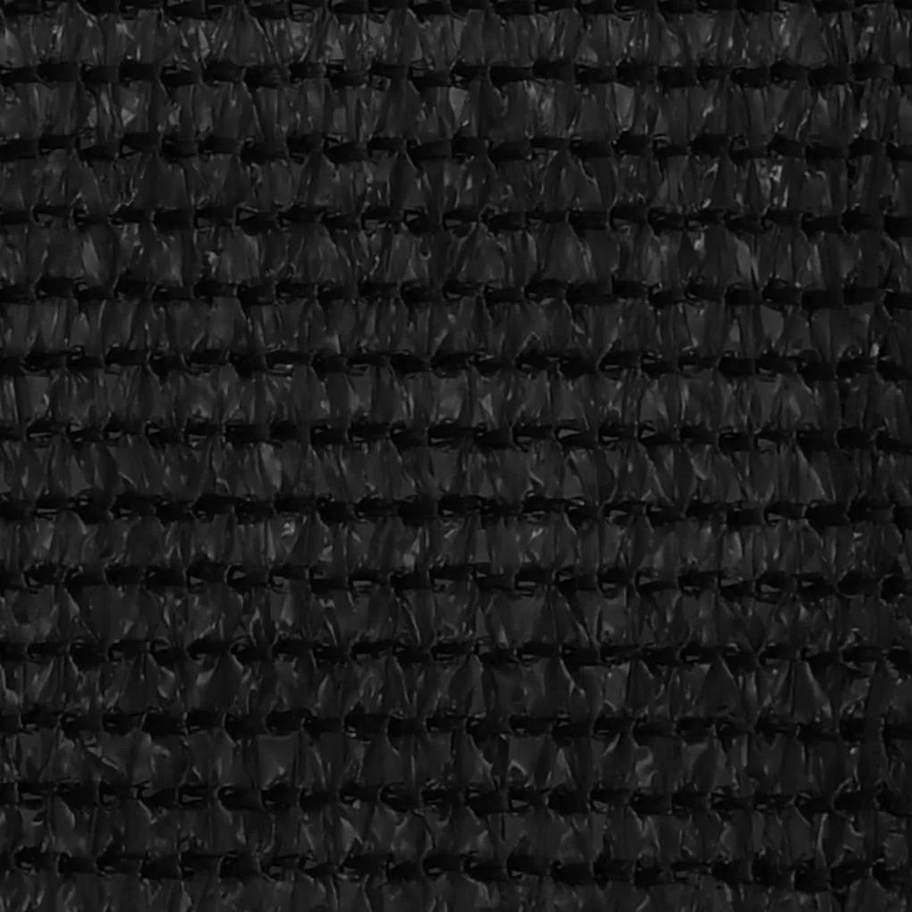 Διαχωριστικό Βεράντας Μαύρο 120 x 600 εκ. από HDPE - Μαύρο