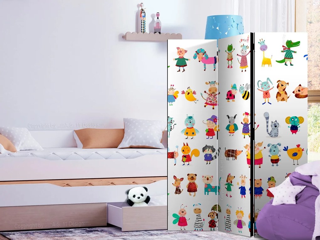 Διαχωριστικό με 3 τμήματα - Cartoon Pets [Room Dividers] 135x172