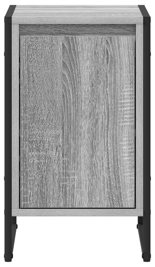 vidaXL Κομοδίνο Γκρίζο Σονομα 39,5 x 30 x 50 εκ Επεξεργασμένο ξύλο