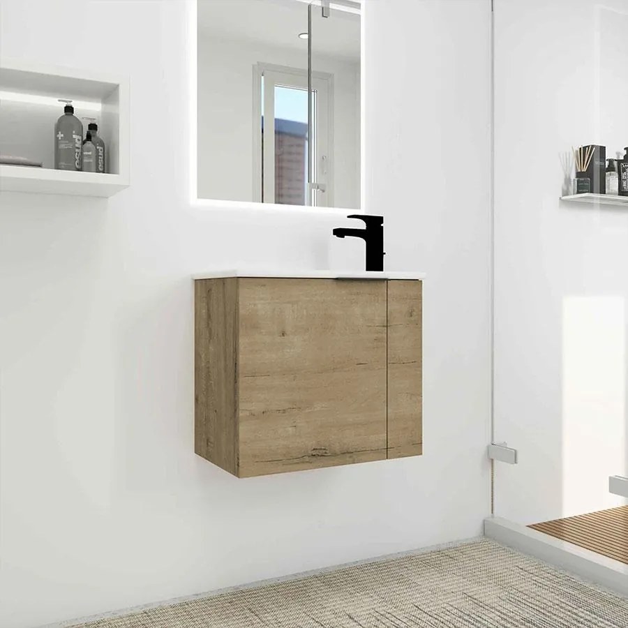 Σετ Επίπλου Mπάνιου CLEIO 60 Cappucino 60x35x155 εκ.