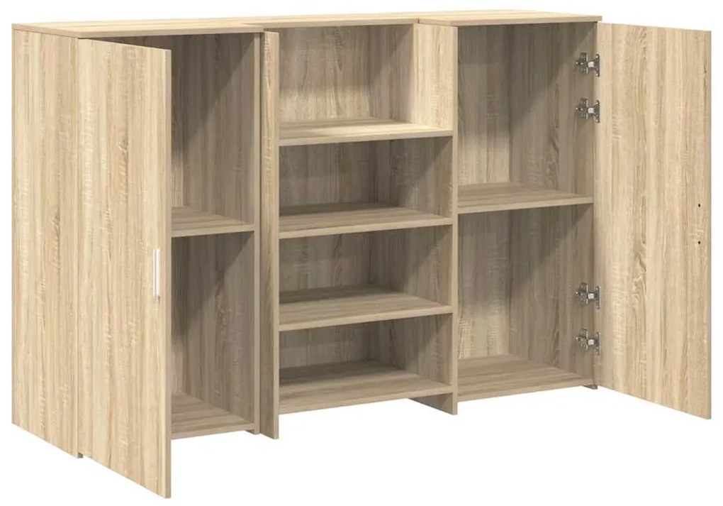 vidaXL Γραφείο υποδοχής Sonoma Δρυς 155x50x103,5εκ. Επεξεργασμένο Ξύλο