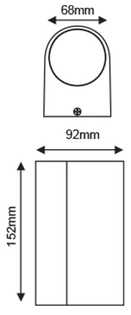 GU10 WALL LUMINAIRE 230V AC MATT WHITE IP65 MAX.2X35W - LG2202GU10W - LG2202GU10W